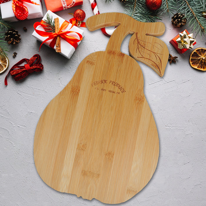 Pedrick Produce Pear Cutting Board with Dried Fruit